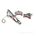 pink metal modern cufflinks